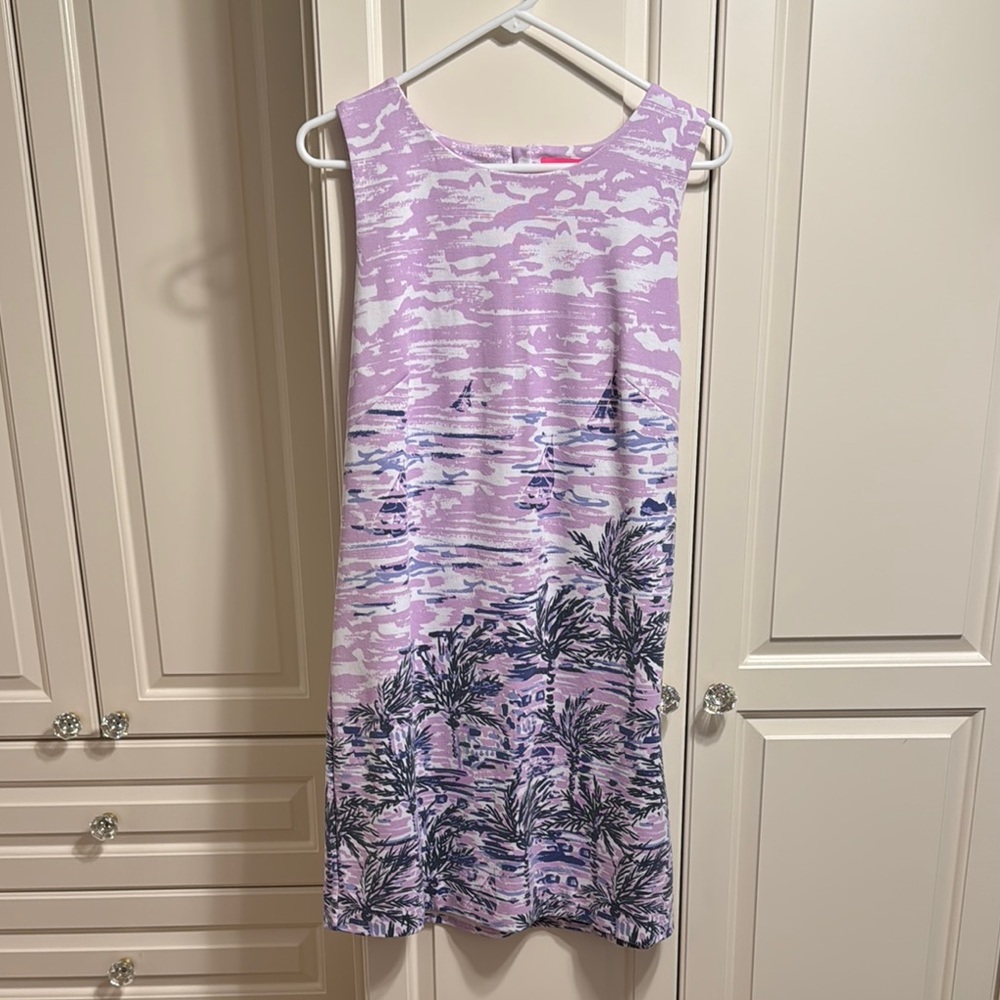 Lilly Pulitzer Gellar Dress in Purple Iris on the Horizon, size L
